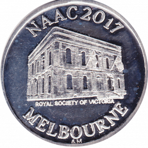 The unique NAAC2017 Medallion in Fine Silver auctioned at the NAAC2017 dinner